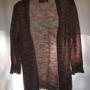 Kim Rodgers Rainbow Sweater Shirt PM EUC